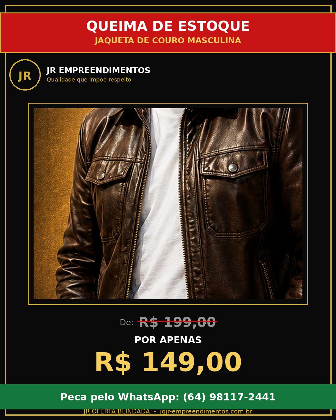 Jaqueta Couro Masculina